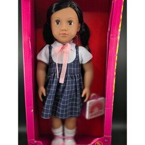 Our Generation 18-Inch Doll Juanita School Outfit Plaid Dress Shoes Lunchbox